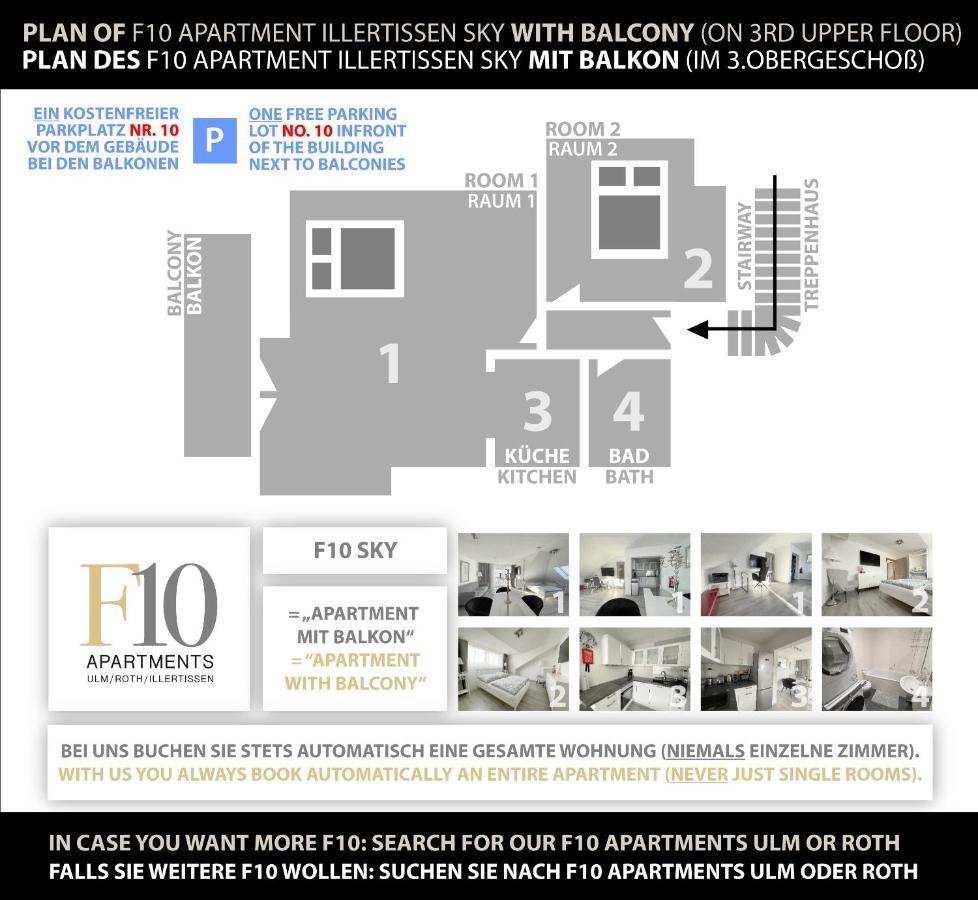 F10 Apartment Illertissen Sky Exterior foto